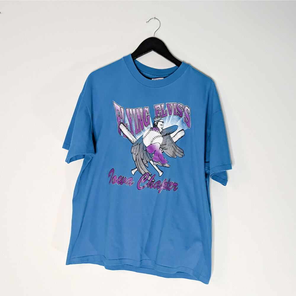 Vintage Single Stitch T-Shirt, Flying Elvis, size XL